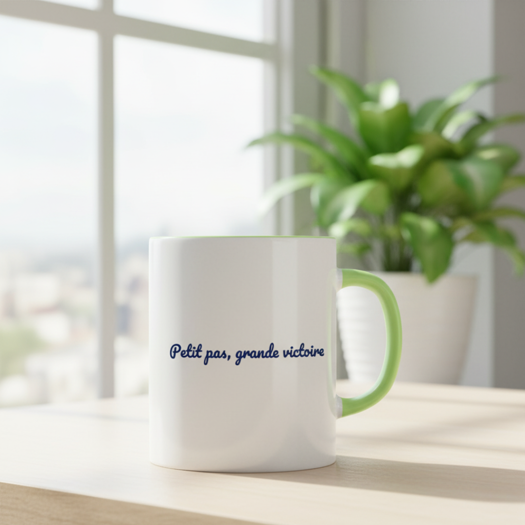 Mug "Petit pas, grande victoire"