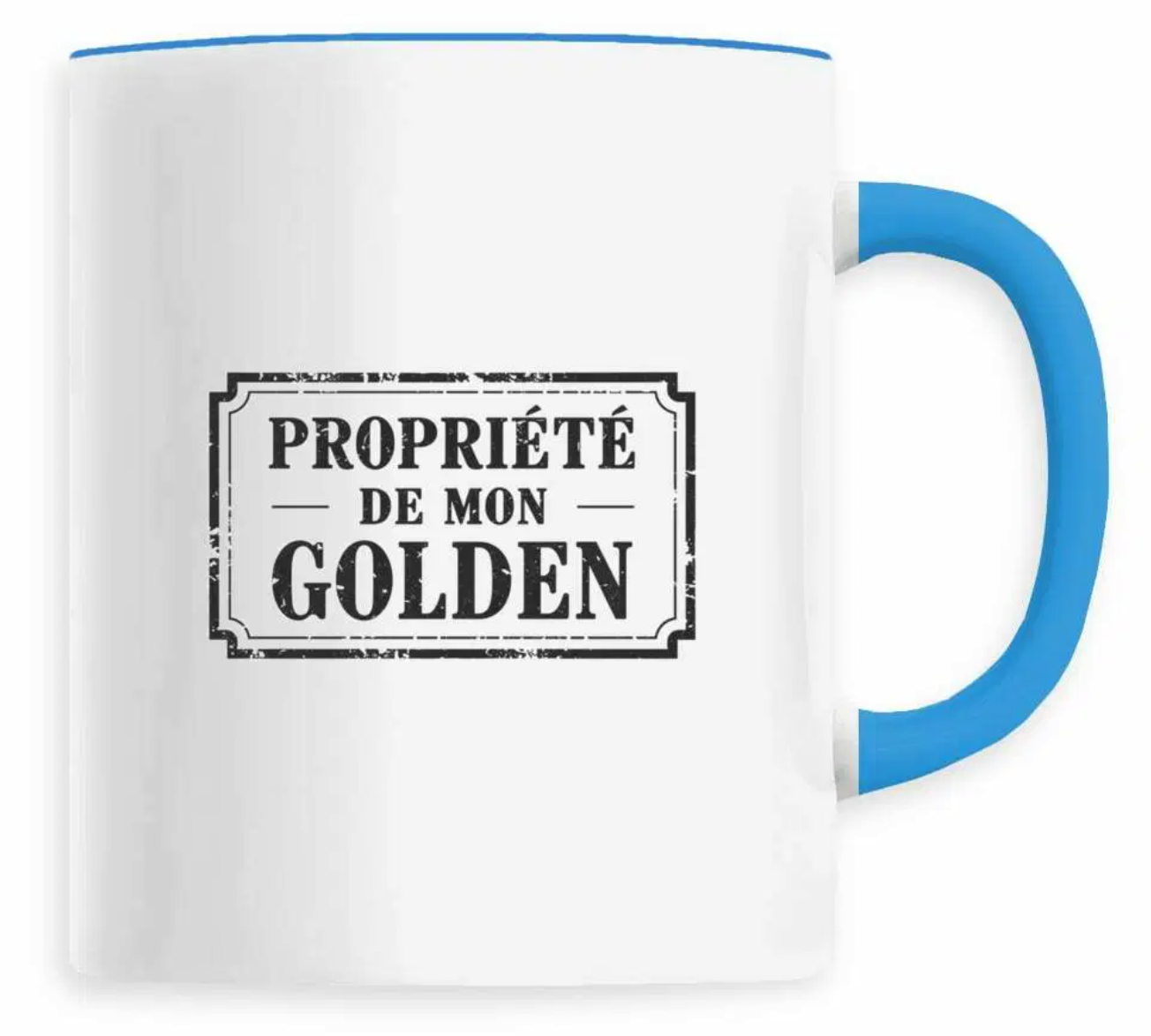 Mug pour les Mamans de Golden Retriever (vintage stamp)