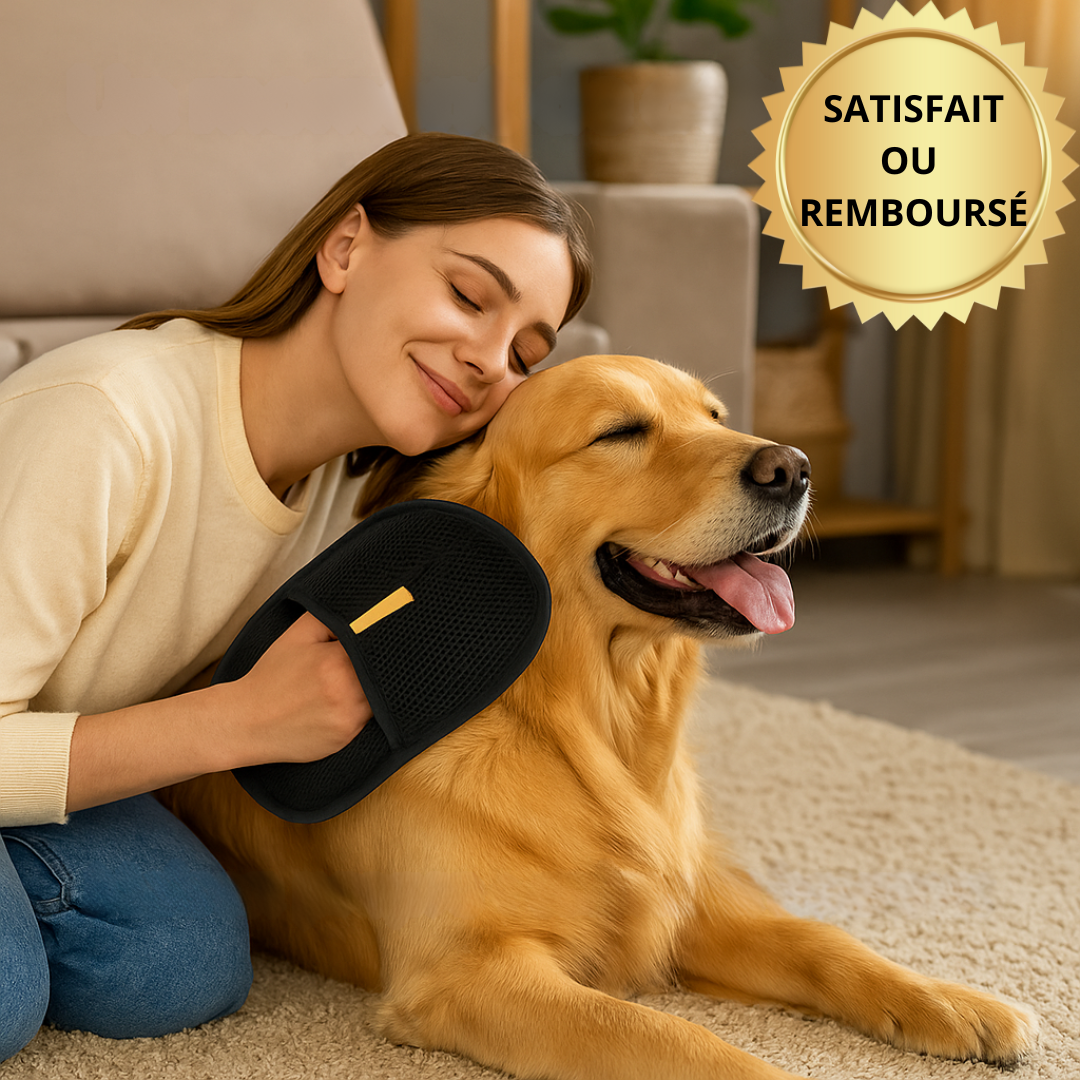 Gant anti-poils en maille – Dites adieu aux vêtements couverts de poils