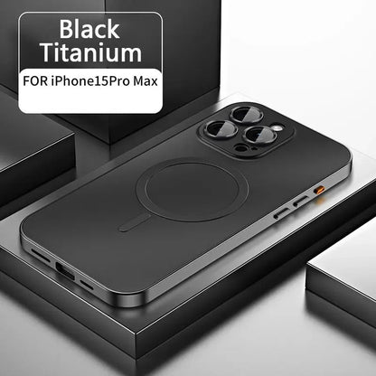 AURVIA™ MagFrame – Coque iPhone Ultra-Fine Magnétique en Aluminium Brossé
