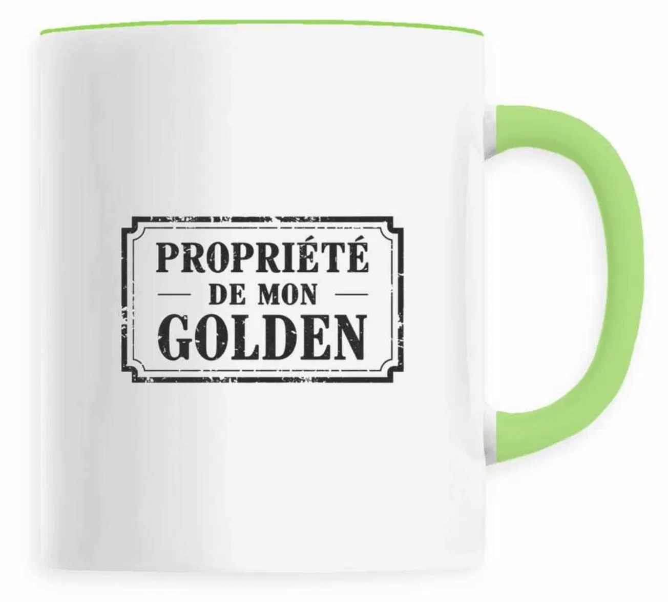 Mug pour les Mamans de Golden Retriever (vintage stamp)