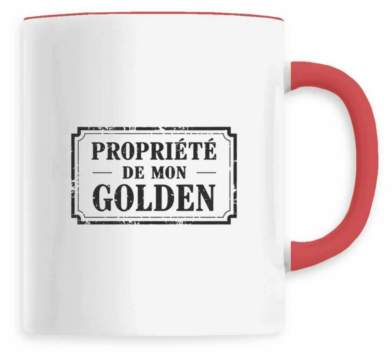 Mug pour les Mamans de Golden Retriever (vintage stamp)