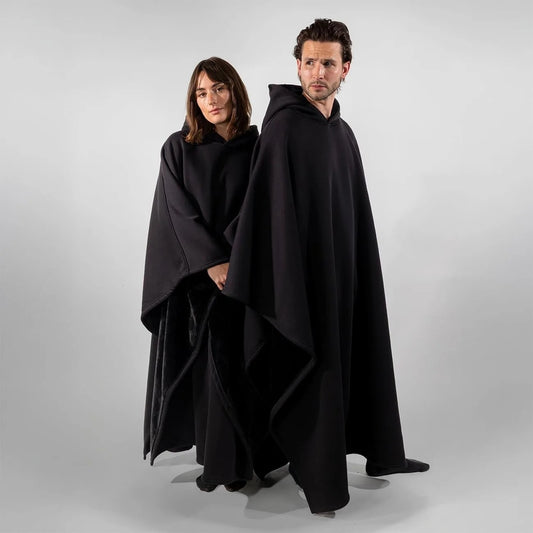 AURVIA™ CozyCape – Cape Cocoon Doublée à Capuche Ultra-Douce