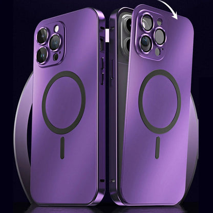 AURVIA™ MagFrame – Coque iPhone Ultra-Fine Magnétique en Aluminium Brossé