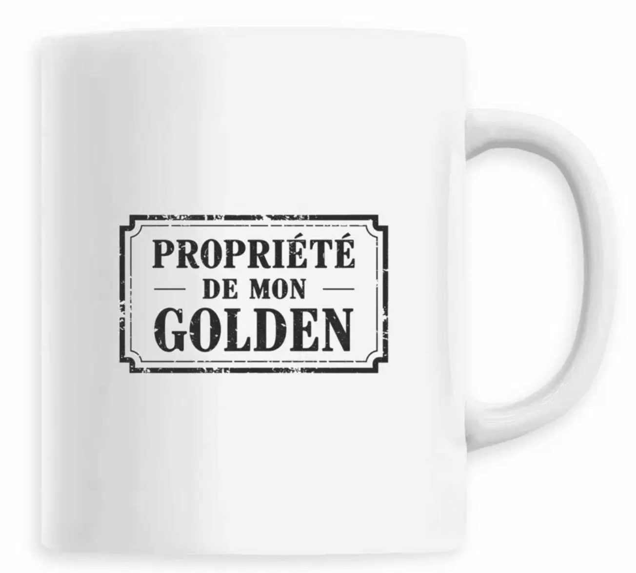 Mug pour les Mamans de Golden Retriever (vintage stamp)